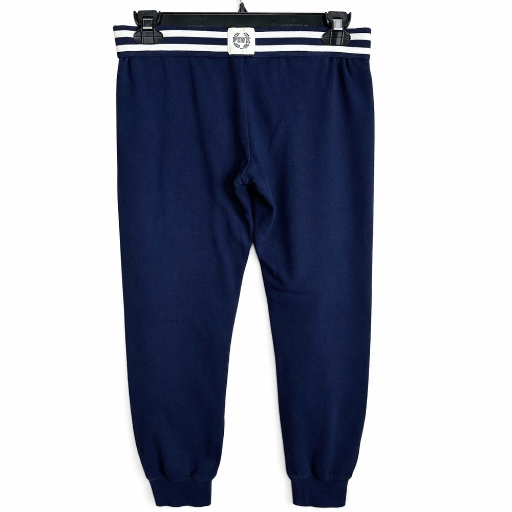 Victorias Secret PINK Love Pink Joggers Navy Logo Sweatpants Women Size S Lounge - Picture 5 of 8